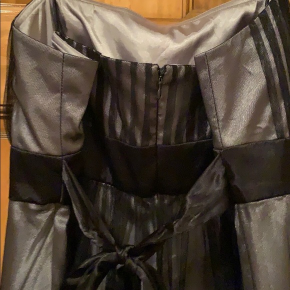 Gray with tile overlay spaghetti strap dress - Picture 5 of 5